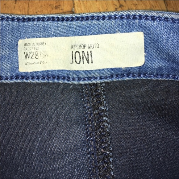 Topshop Joni Jeans 28 Medium Wash High Rise - Picture 4 of 4
